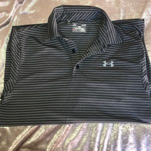 Grey heat gear Under Armour polo